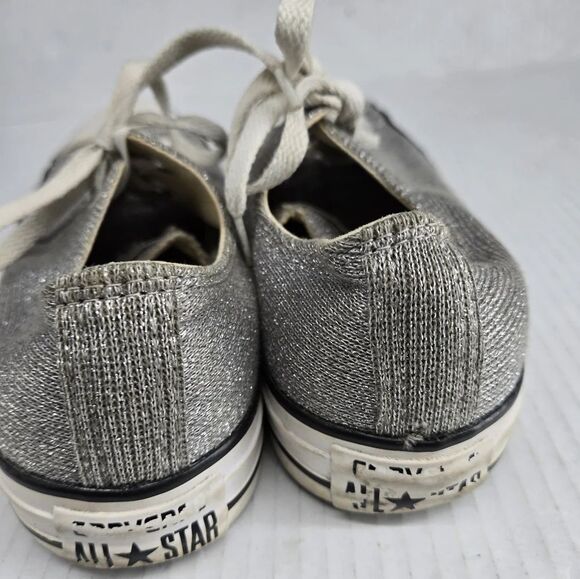Converse Silver Glitter Sneakers 9 - Picture 5 of 7